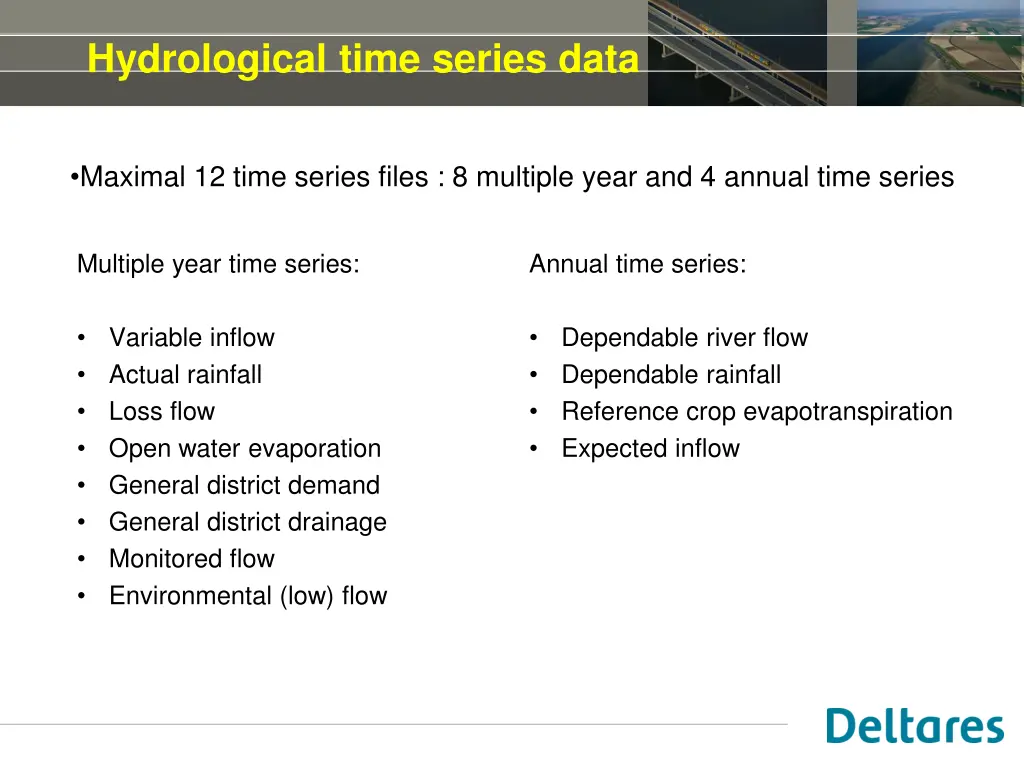 hydrological time series data 1