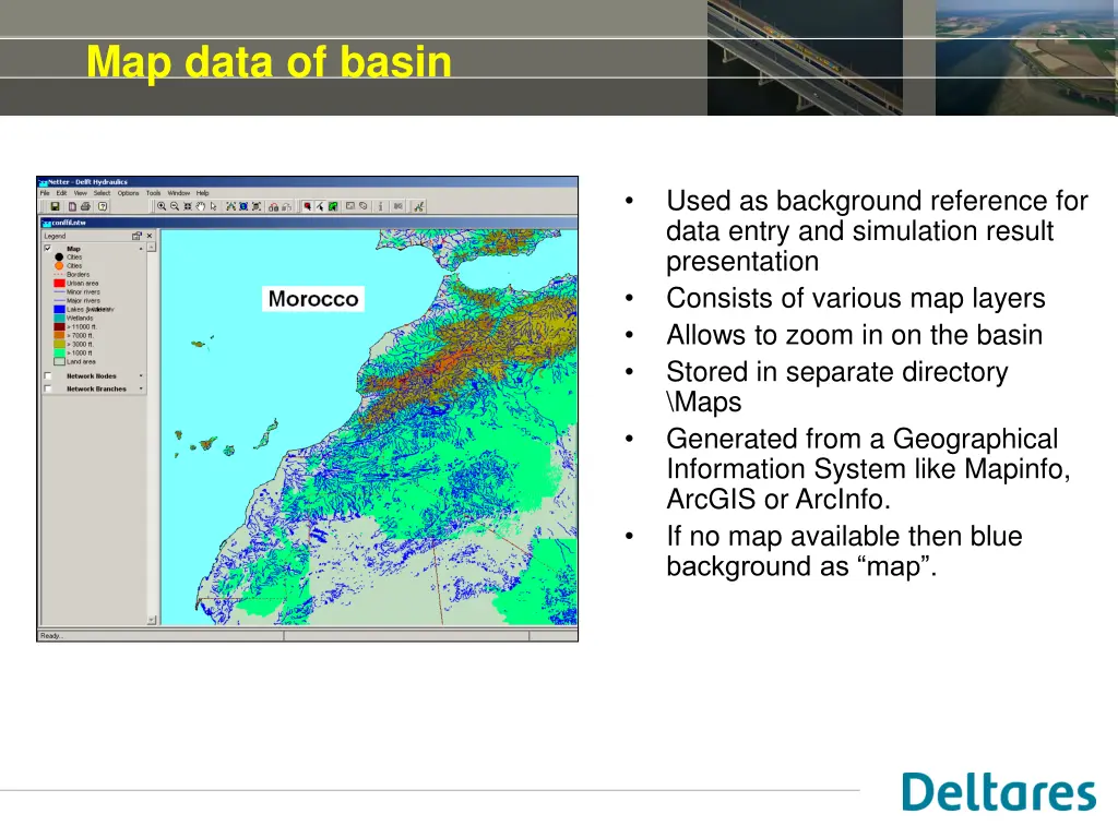 map data of basin