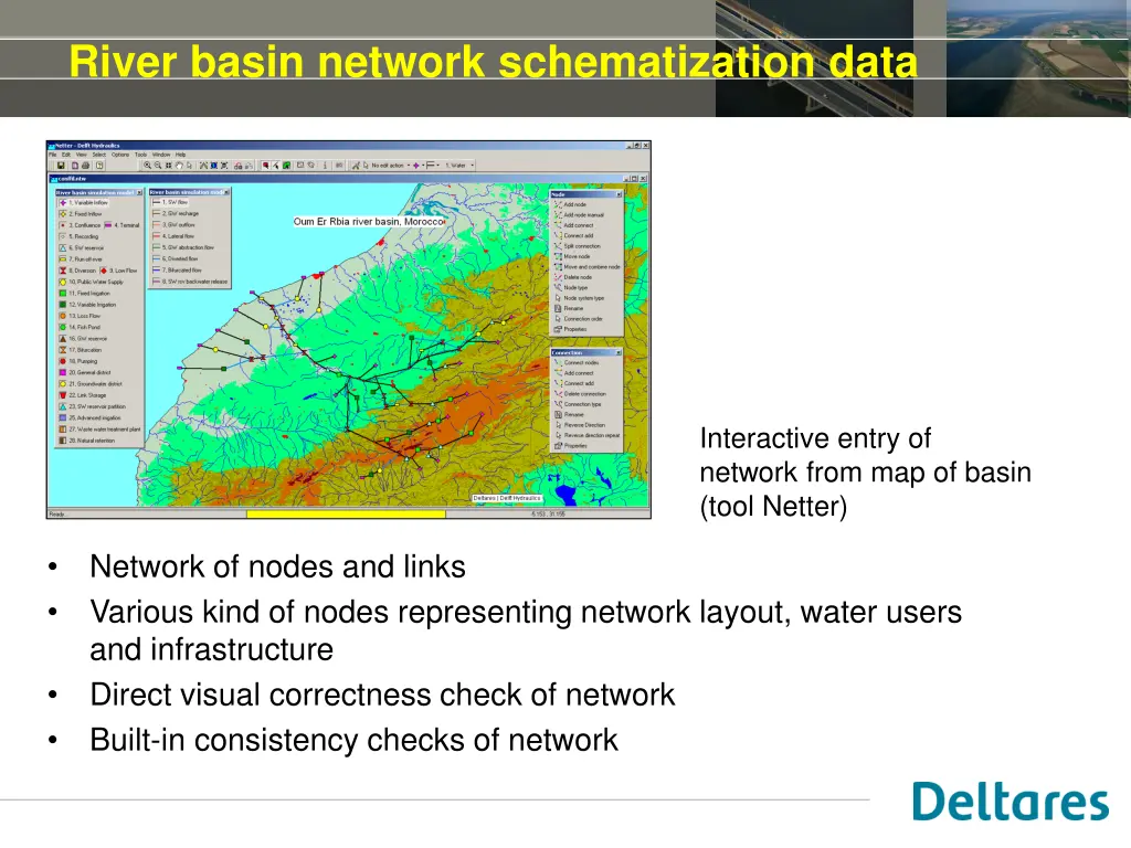 river basin network schematization data