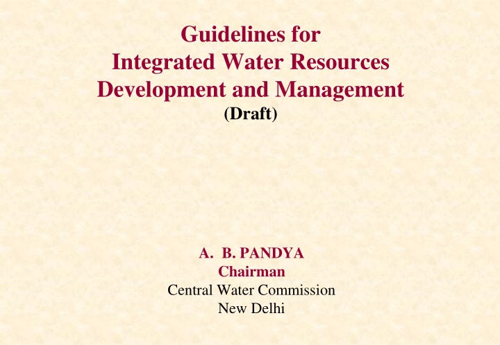 guidelines for integrated water resources