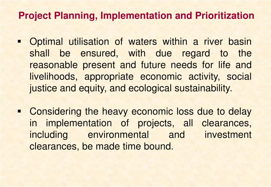 project planning implementation and prioritization