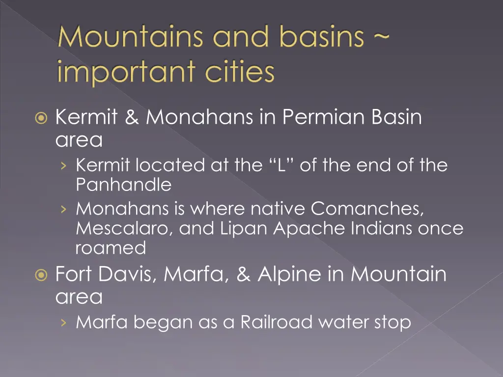 mountains and basins important cities