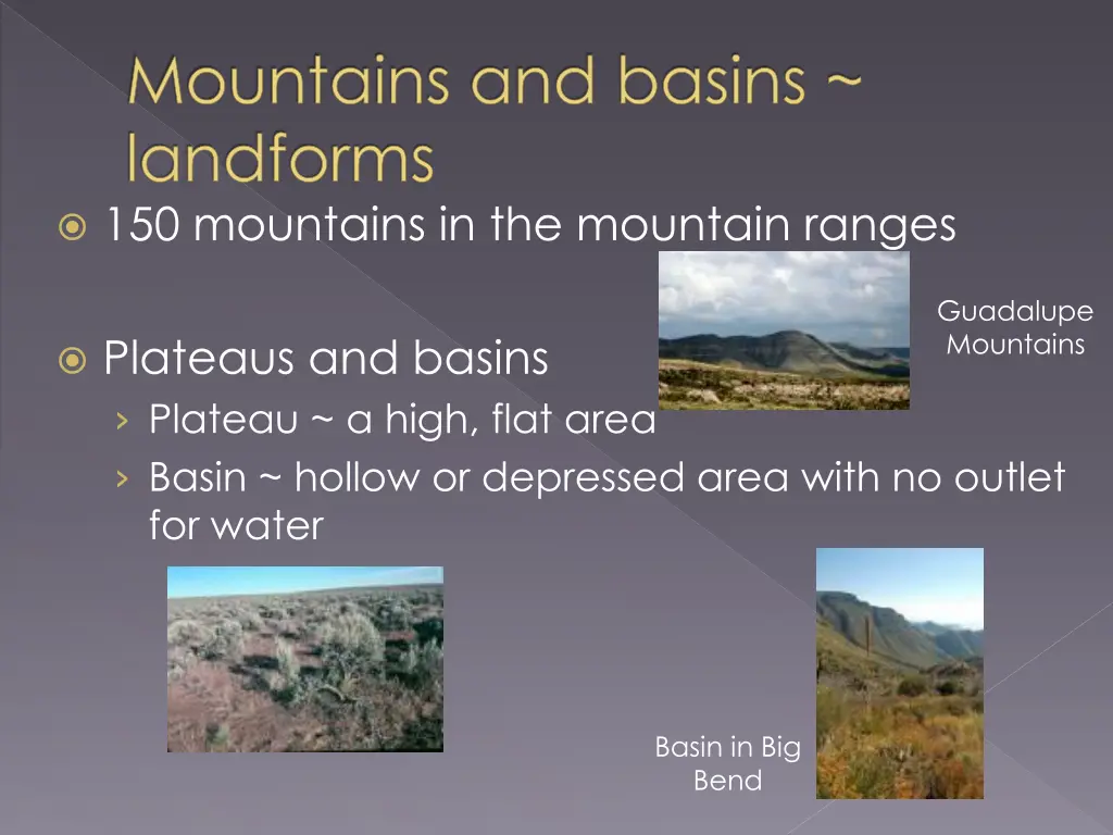 mountains and basins landforms 150 mountains