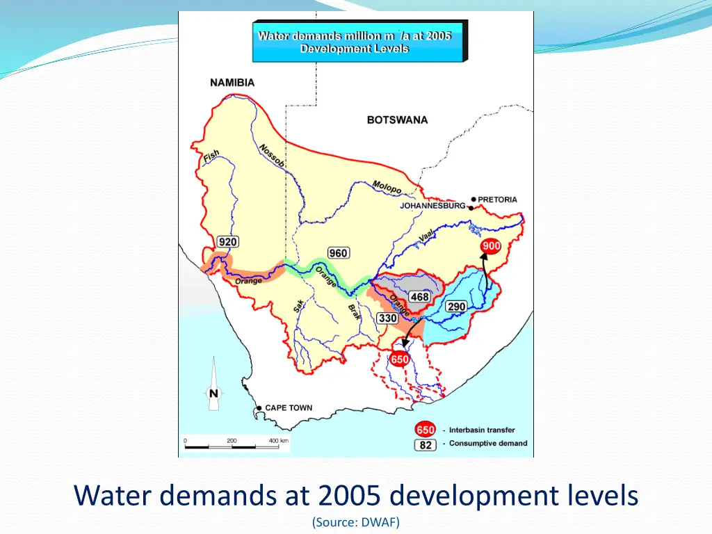 water demands at 2005 development levels source