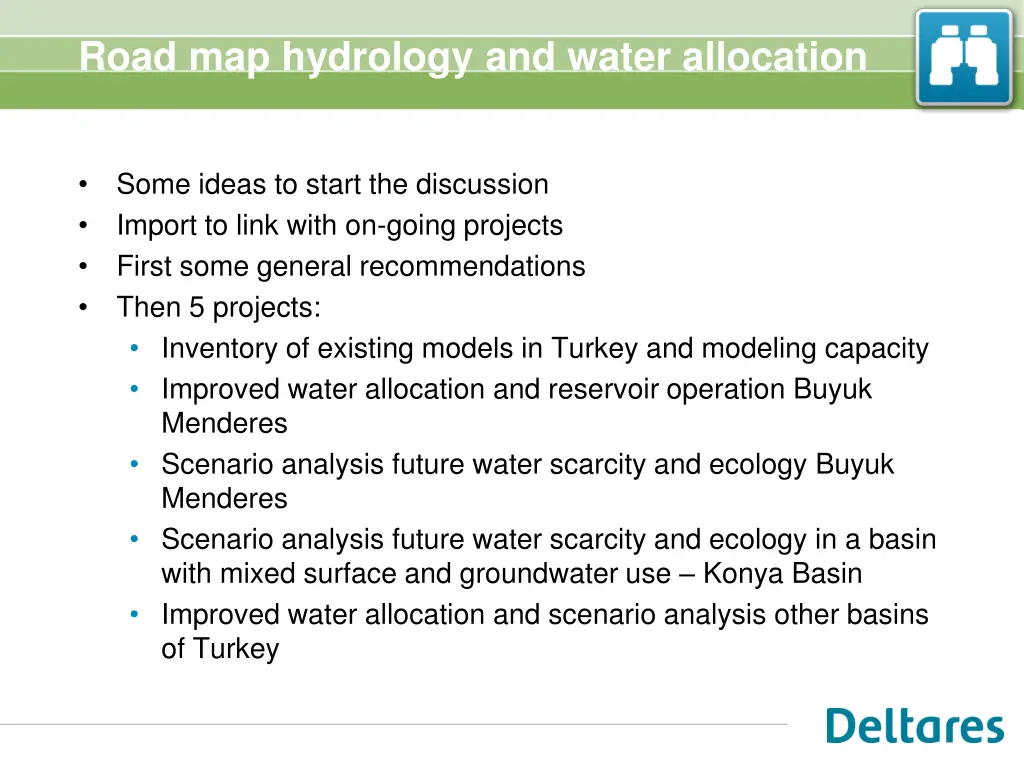 road map hydrology and water allocation