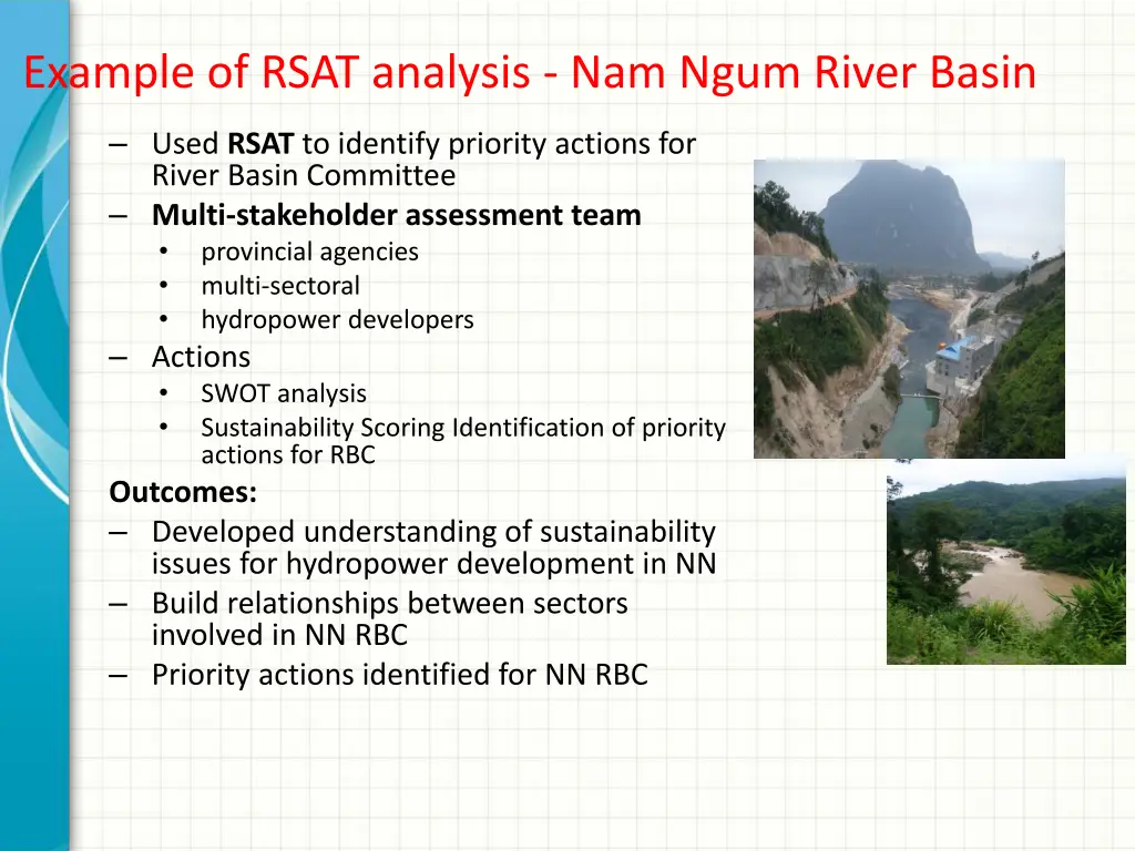 example of rsat analysis nam ngum river basin