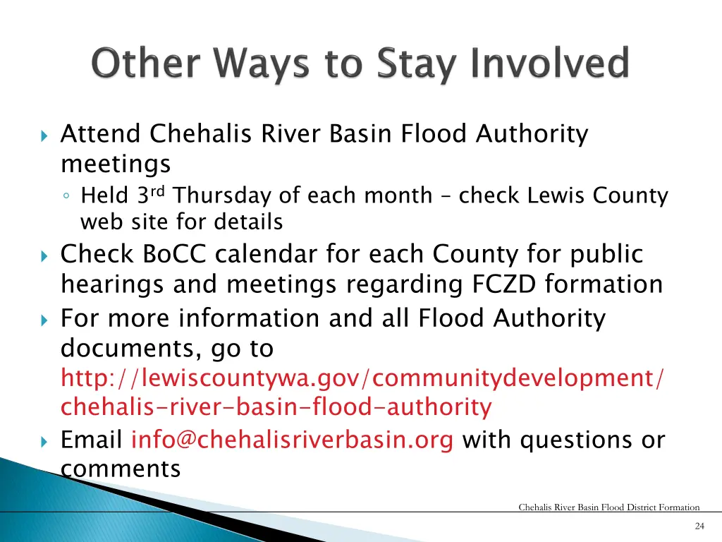 attend chehalis river basin flood authority