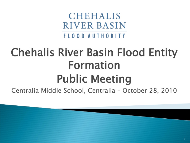 chehalis river basin flood entity formation