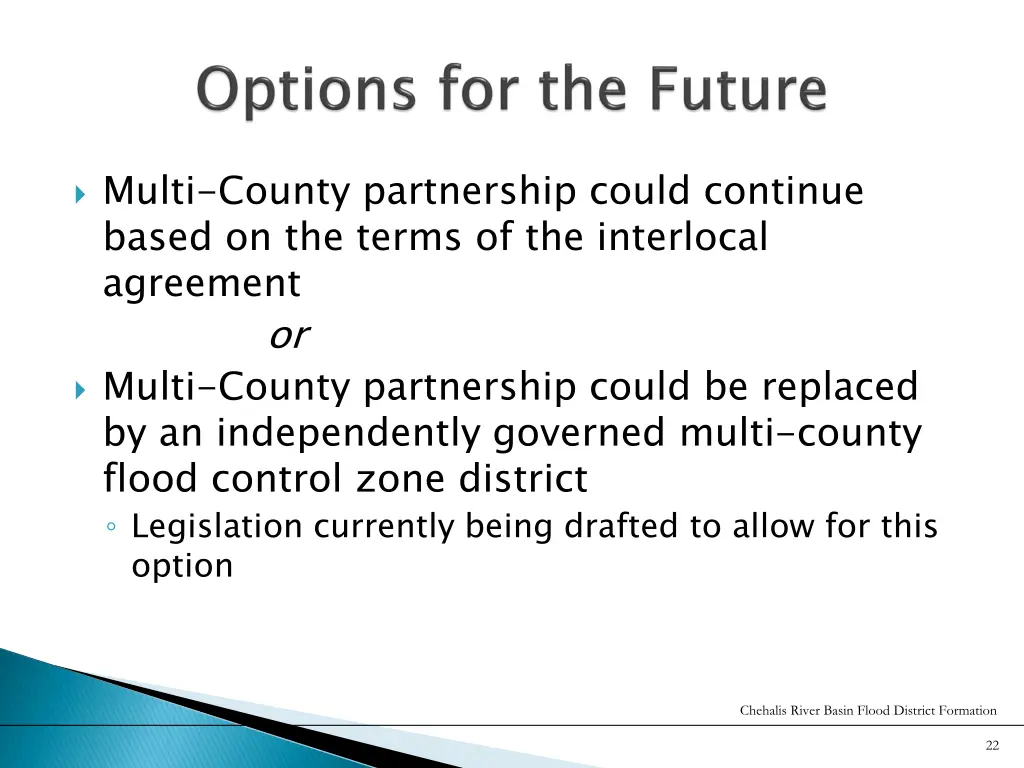 multi county partnership could continue based