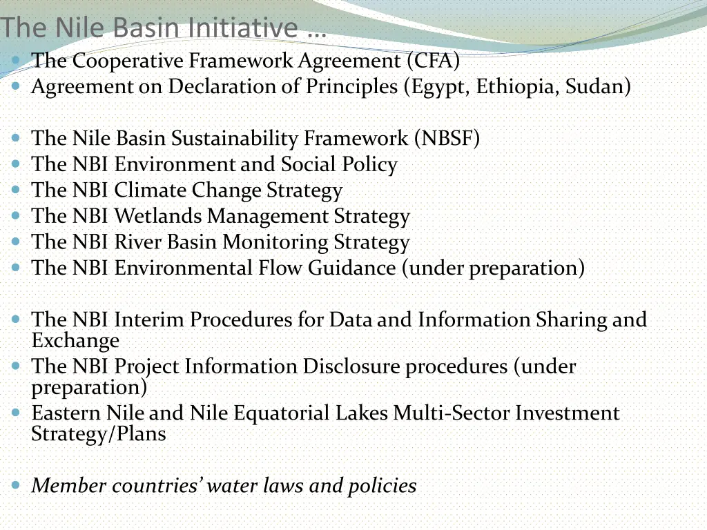 the nile basin initiative the cooperative