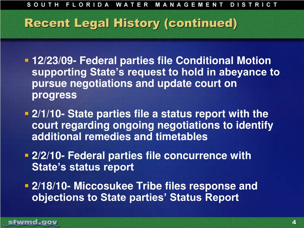 recent legal history continued