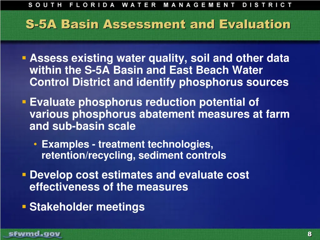 s 5a basin assessment and evaluation