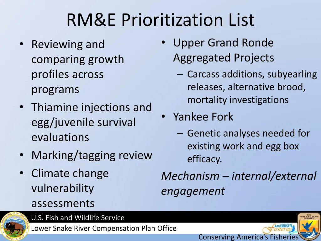 rm e prioritization list reviewing and comparing