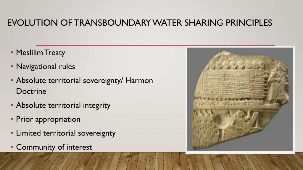 evolution of transboundary water sharing