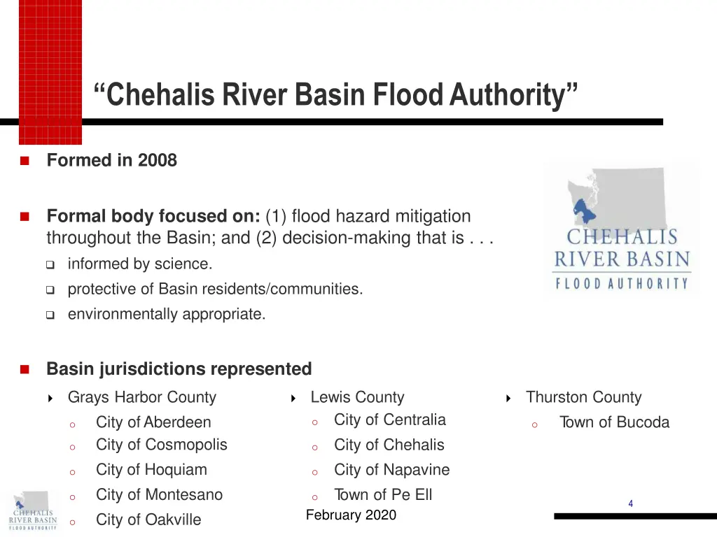 chehalis river basin floodauthor ity