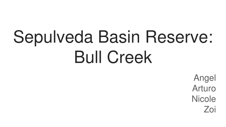 sepulveda basin reserve bull creek