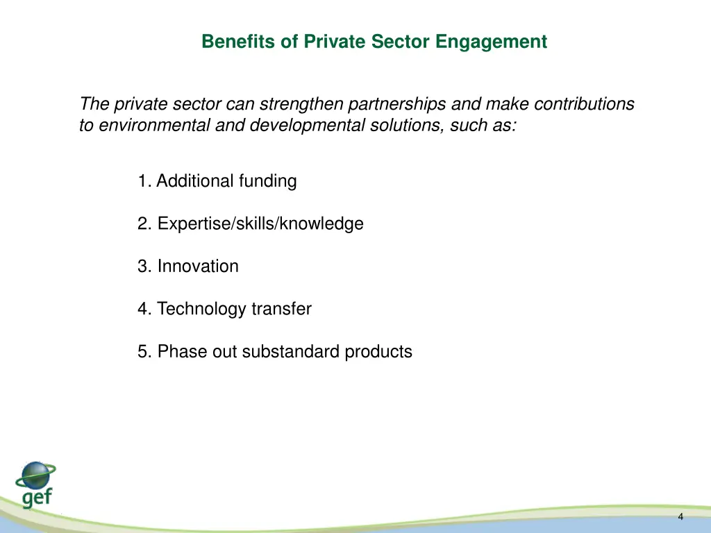 benefits of private sector engagement