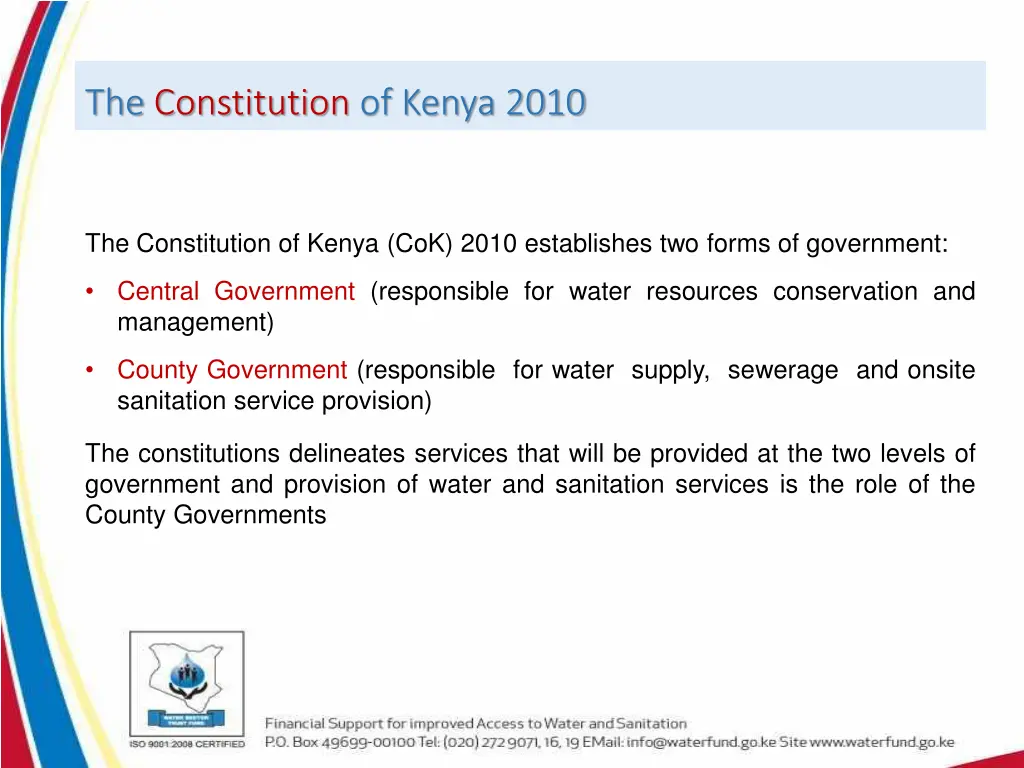 the constitution of kenya 2010