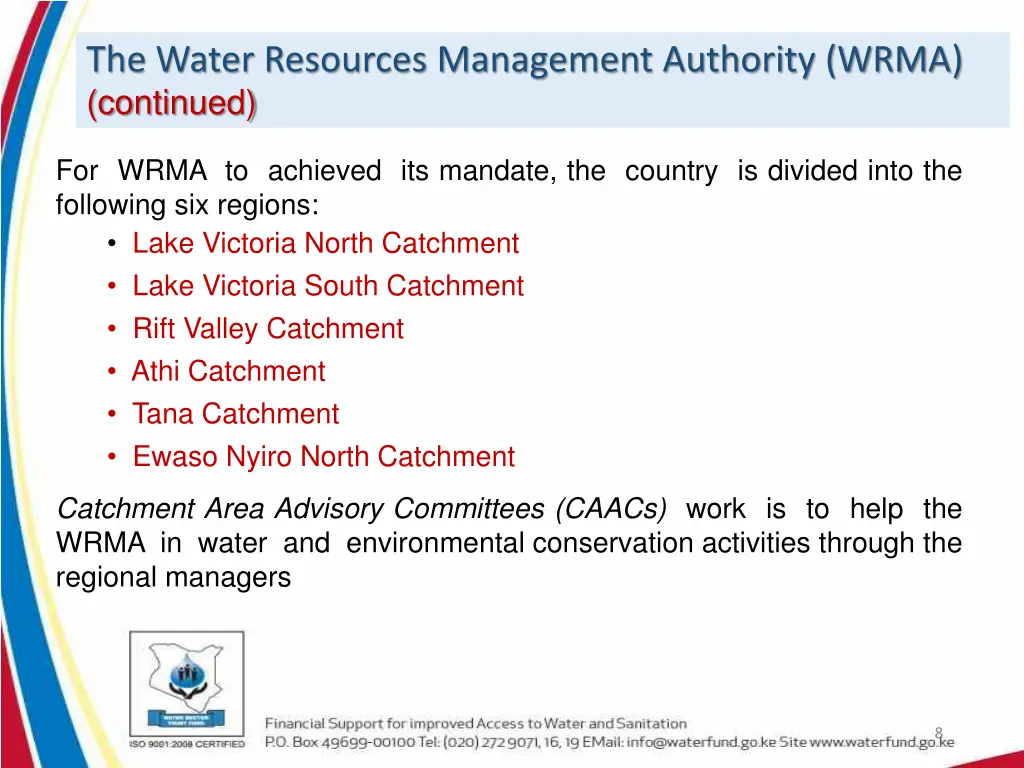 the water resources management authority wrma 1