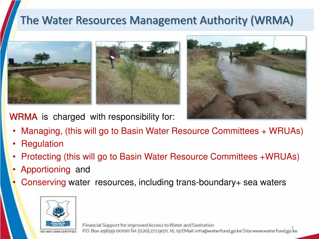 the water resources management authority wrma