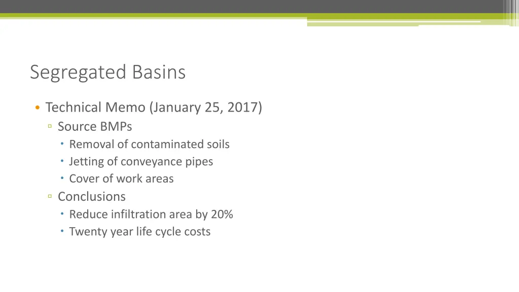 segregated basins