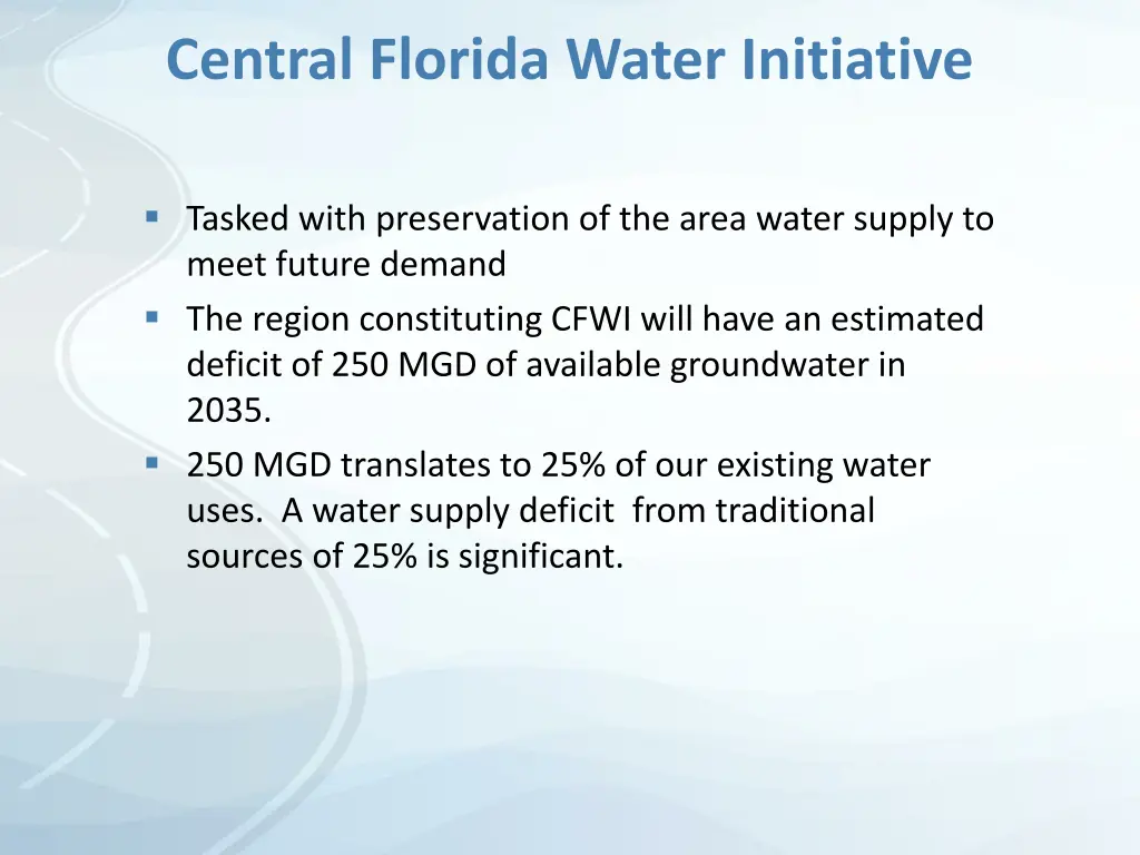 central florida water initiative