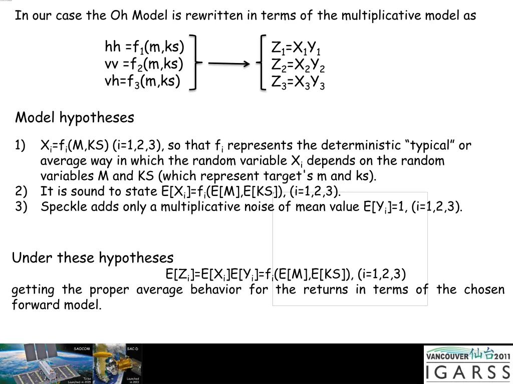 in our case the oh model is rewritten in terms