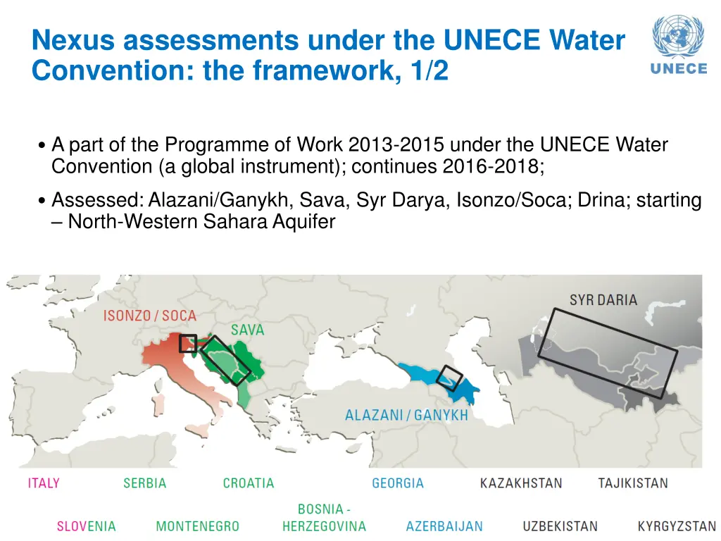 nexus assessments under the unece water