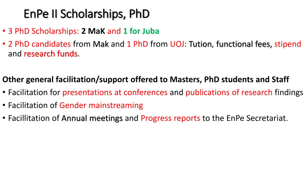 enpe enpe ii scholarships phd ii scholarships phd