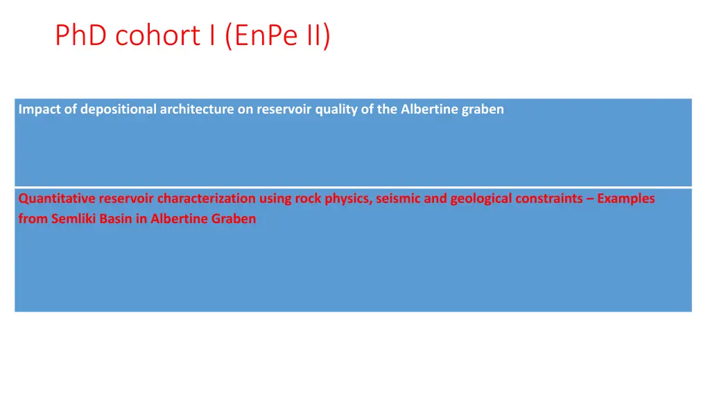 phd cohort i enpe ii