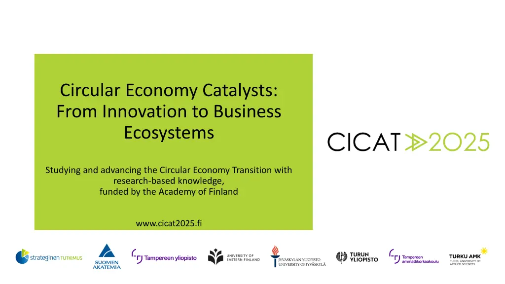 circular economy catalysts from innovation