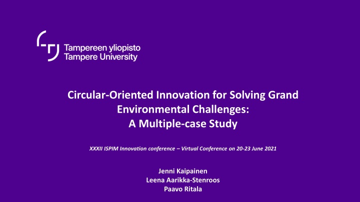 circular oriented innovation for solving grand