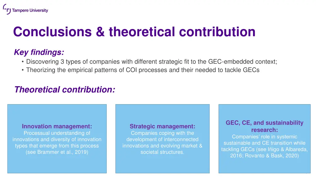 conclusions theoretical contribution