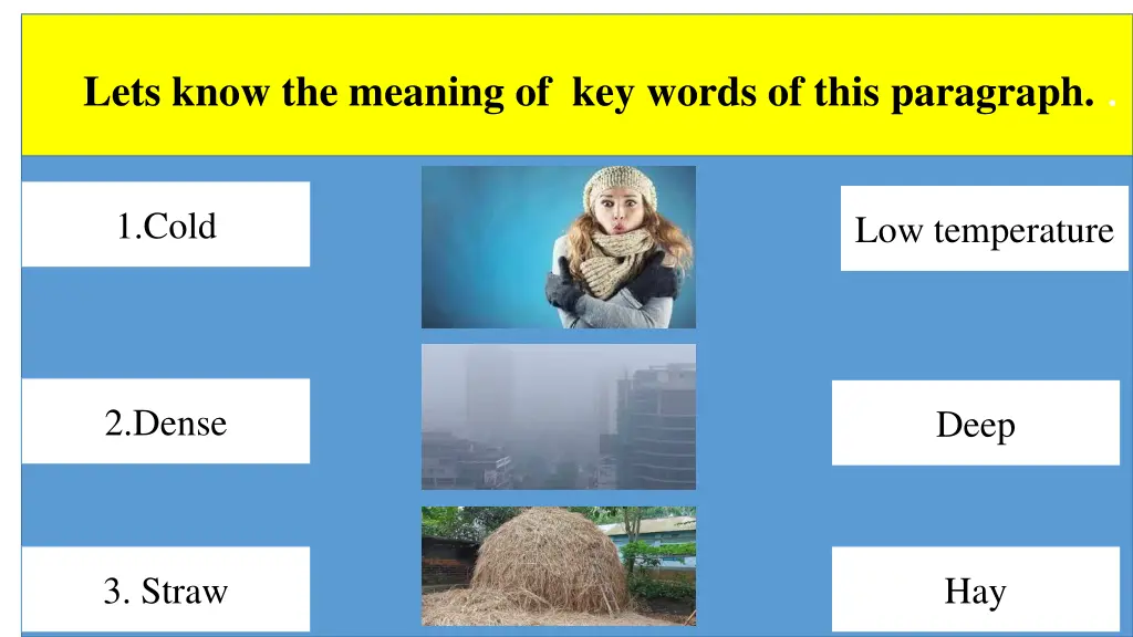 lets know the meaning of key words of this