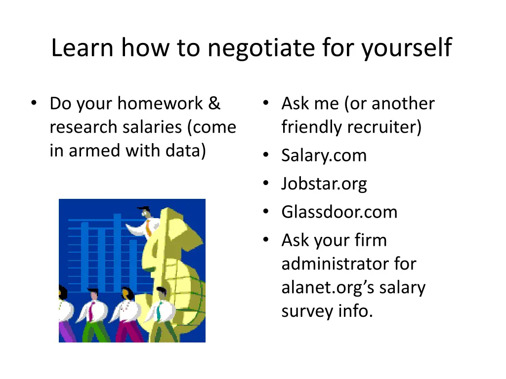 learn how to negotiate for yourself