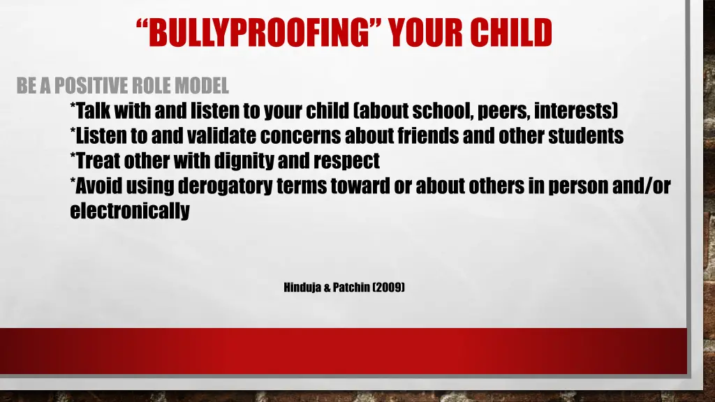 bullyproofing your child