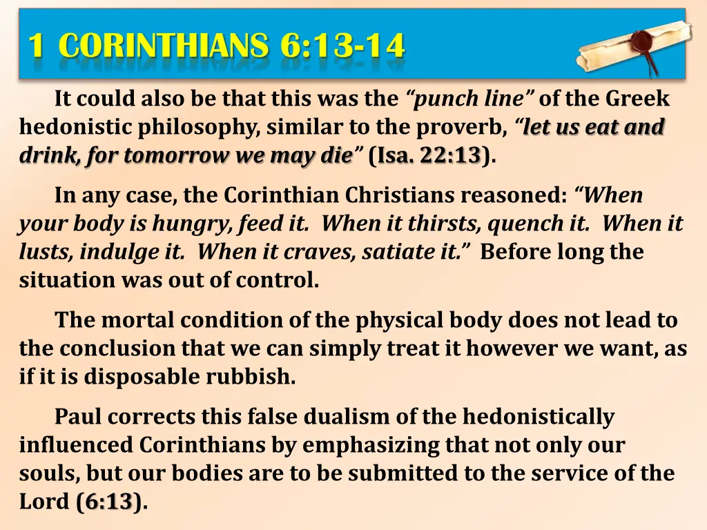 1 corinthians 6 13 14 2