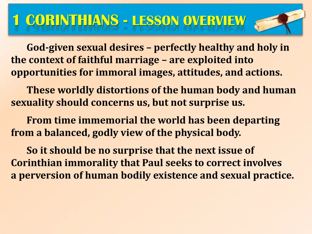 1 corinthians lesson overview 1