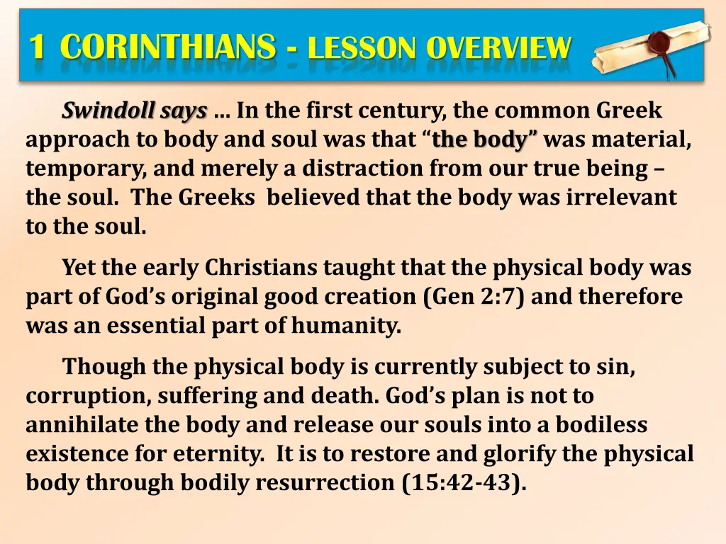 1 corinthians lesson overview 2