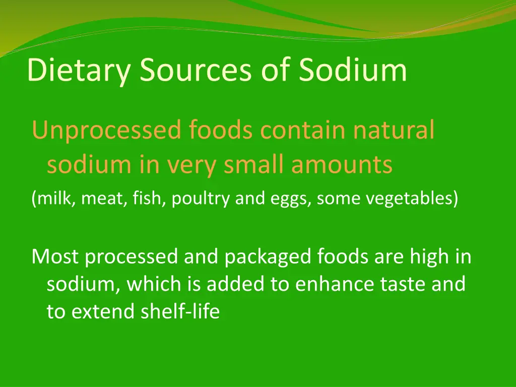 dietary sources of sodium