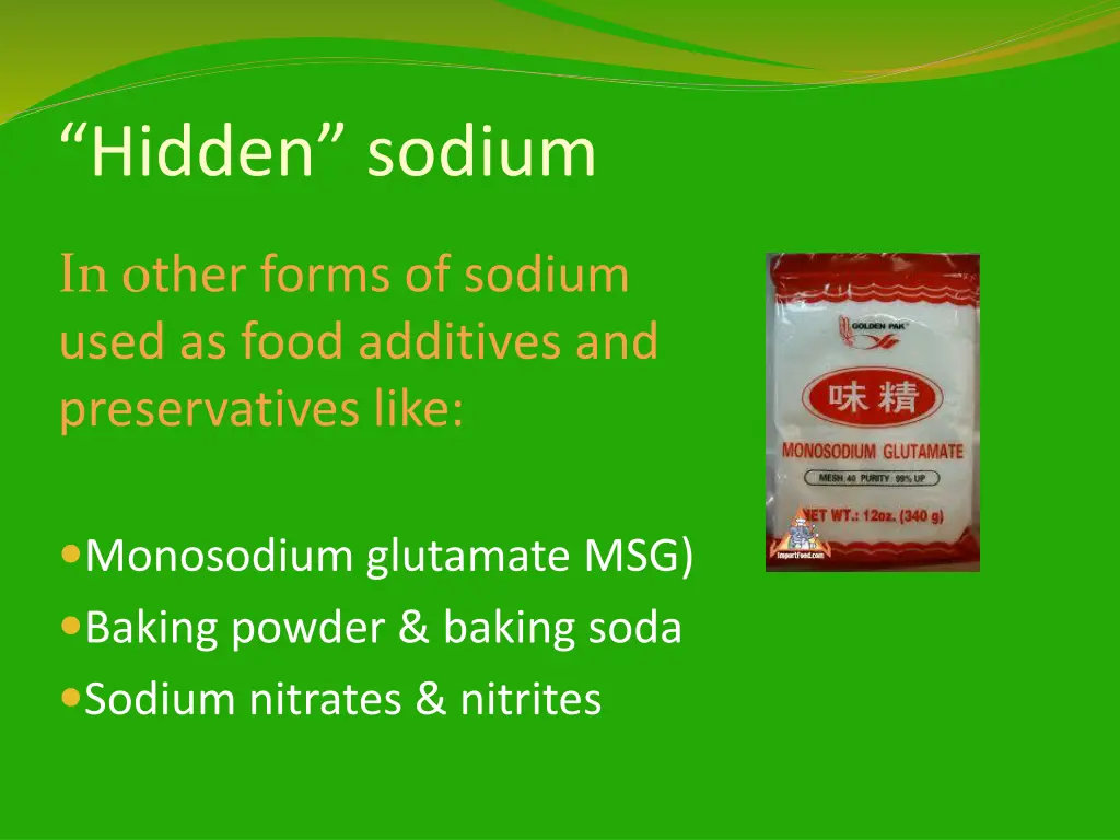 hidden sodium