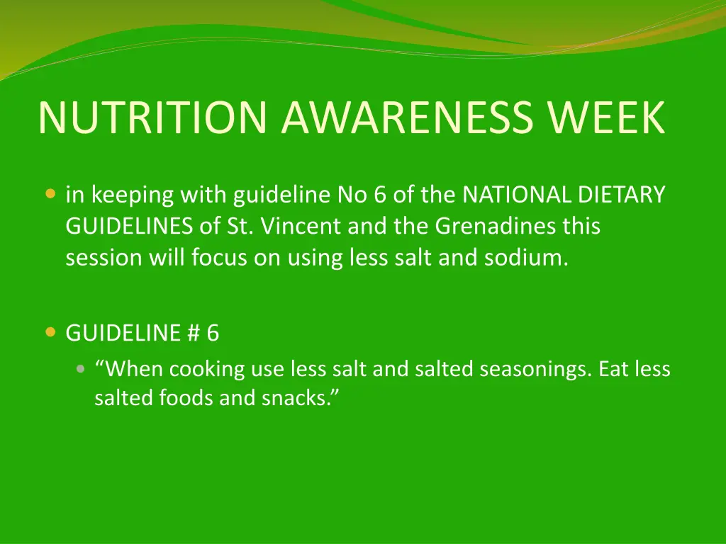 nutrition awareness week