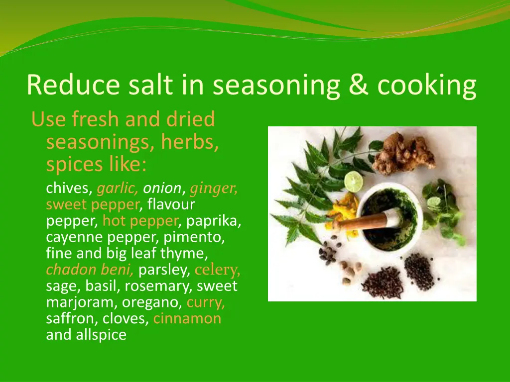 reduce salt in seasoning cooking use fresh