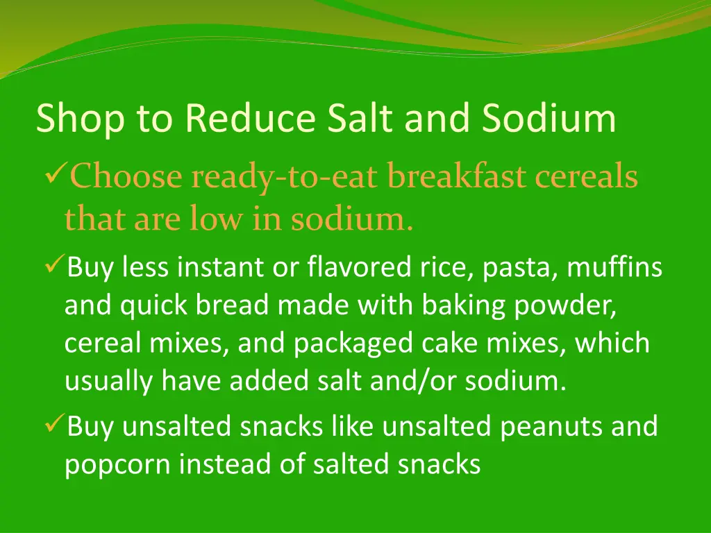 shop to reduce salt and sodium choose ready