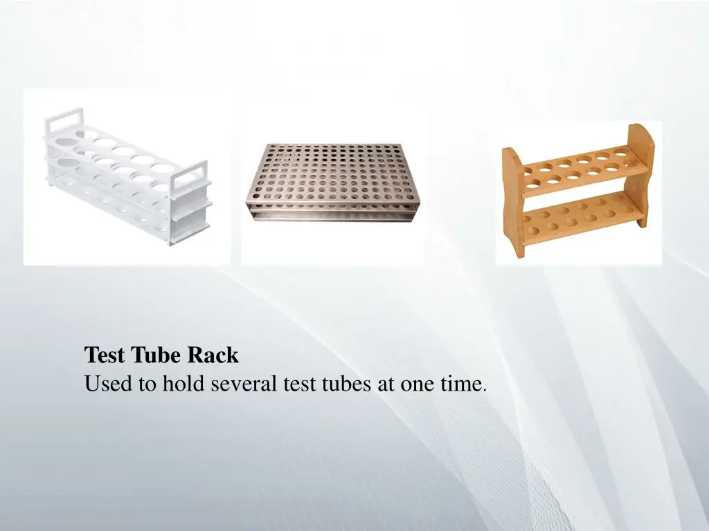 test tube rack used to hold several test tubes