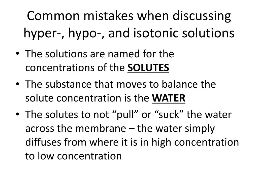 common mistakes when discussing hyper hypo