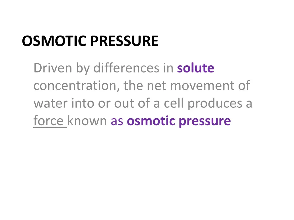 osmotic pressure