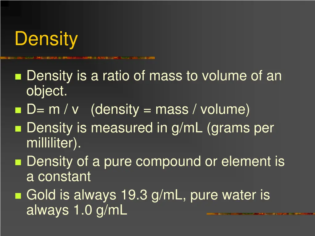 density