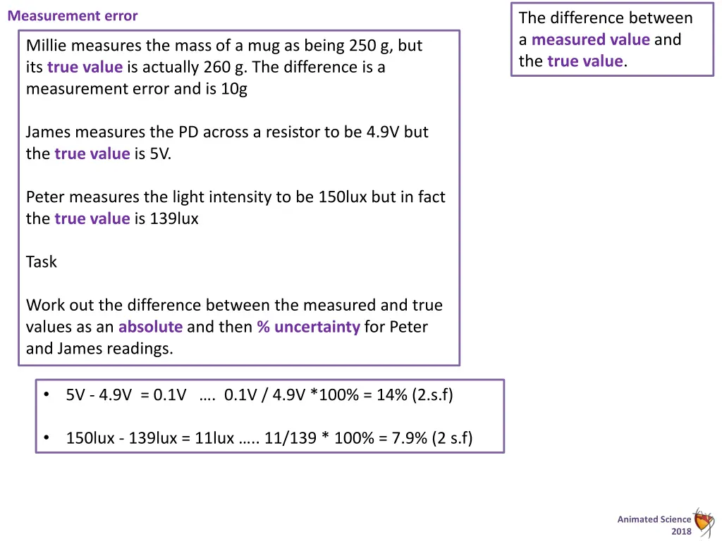 measurement error