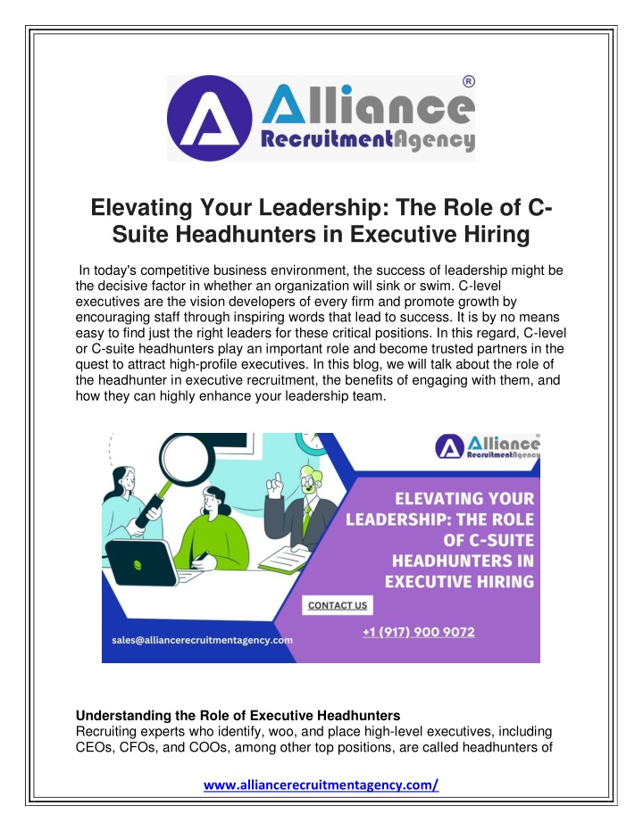 elevating your leadership the role of c suite